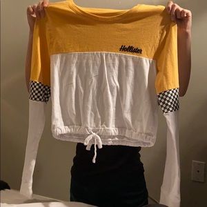 Hollister long sleeve cropped shirt